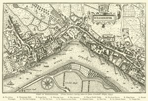 Plan of Westminster, from Norden